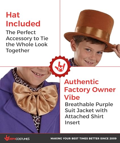 Fun Shack Chocolate Factory Owner Costume Kids, World Book Day Costumes for Boys, World Book Day Costumes for Kids, Large - Image 2