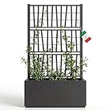 BigDean Blumenkasten mit Rankgitter Pflanzkasten 80x36x 140 cm hoch Made in Europa
