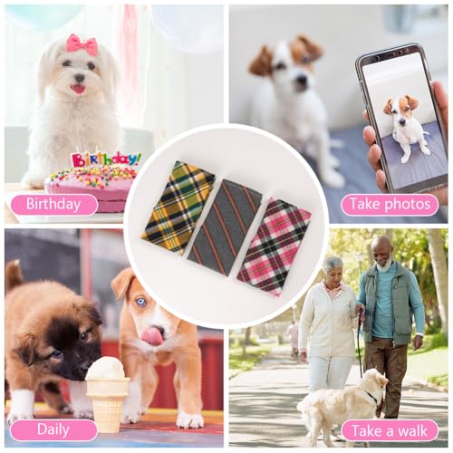 Aomig Bandana Hund Kopftücher Hunde Dreiecks Mode Halstuch Hundehalstuch klassisches Plaid Dreieckstuch Waschbare Hundehalstücher Geburtstag Hund für Kleine Mittel Große Hunde Katzen 50x50x70cm (Rot)
