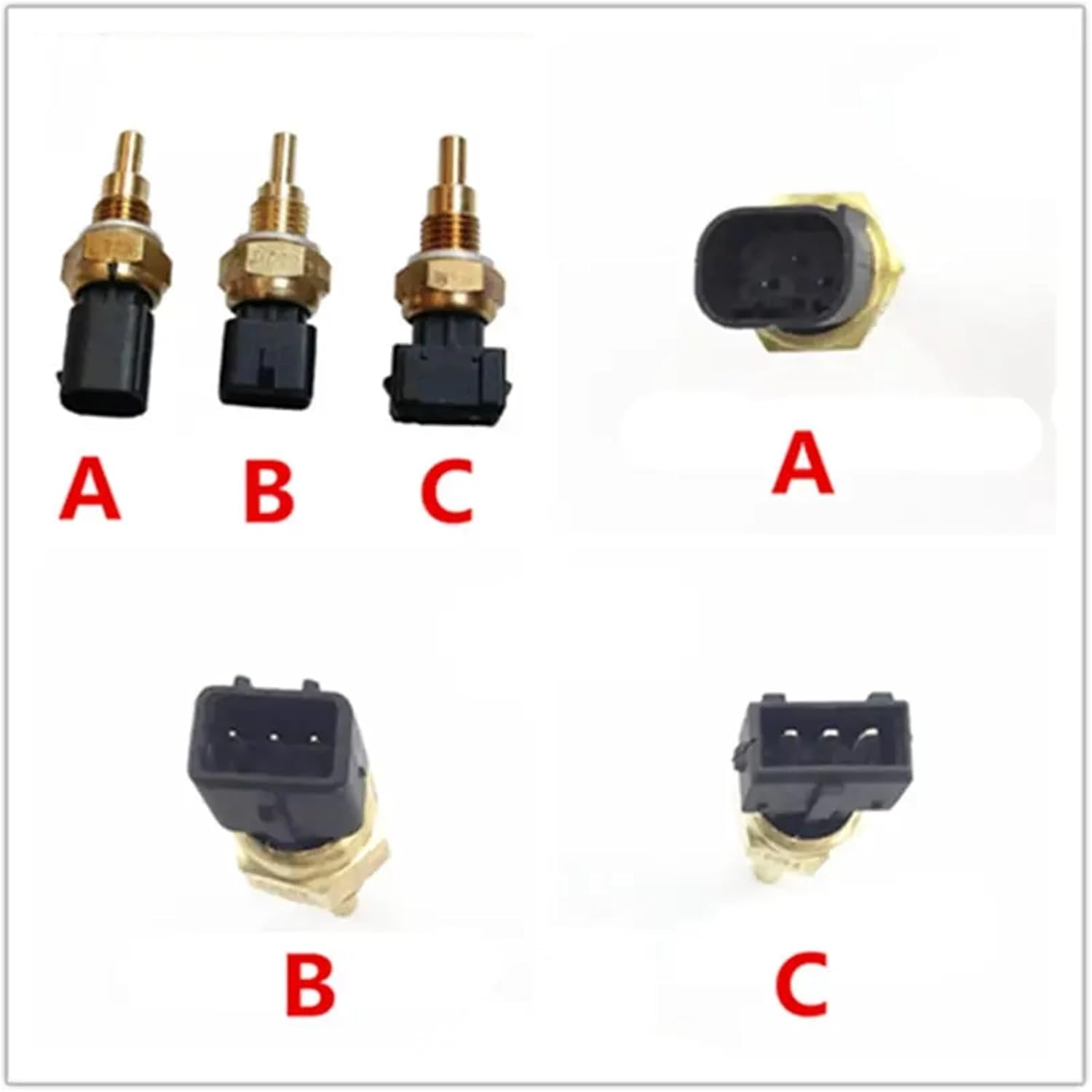 Car Thermostats for Geely Lc Gx2 Panda Car Black Gold Temperature Control Switch Water Temperature Sensor Thermostat