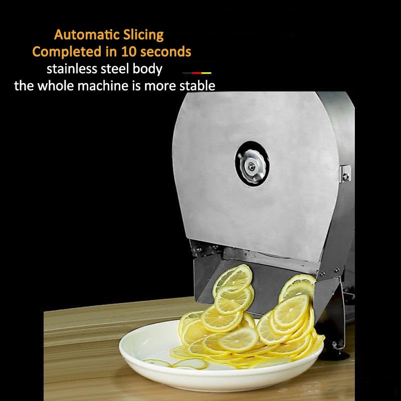 Cortador de frutas y verduras, grosor ajustable de 0 a 10 mm, cortador de alimentos de acero inoxidable para catering y uso doméstico