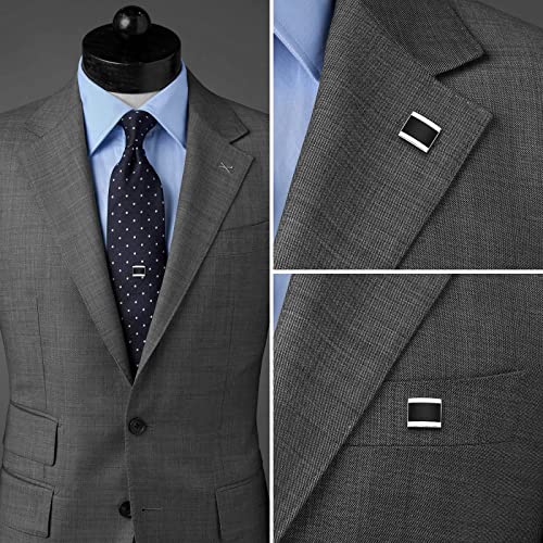 Hawson Tie Tack For Men Tie Clip Pin With Black Stone Business #TOP1