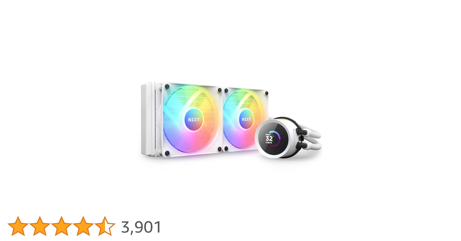 Amazon | NZXT KRAKEN RGB 240 White 簡易水冷CPUクーラー RL-KR240-W1