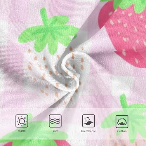 Cotton Toddler Underwear Floral Cute Strawberries Pink Little Girl Panties Personalized Underpants Briefs 2t3