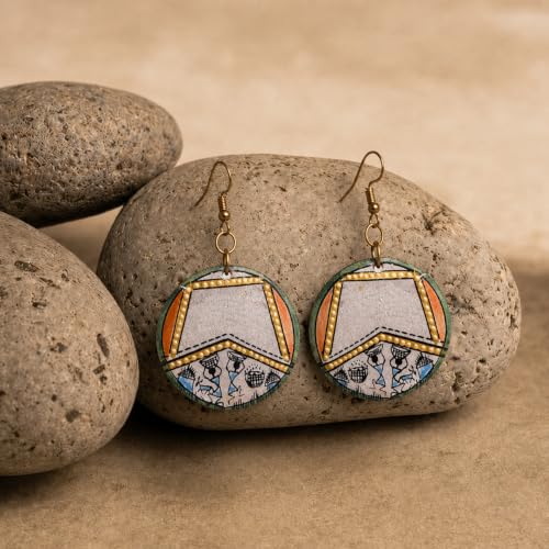 Image of Handcrafted Bohemian & Tribal Earrings for Women - Ethnic Brass, Floral & Festival-Inspired Statement Designs in Drop, Dangle, Hoop & Stud Styles