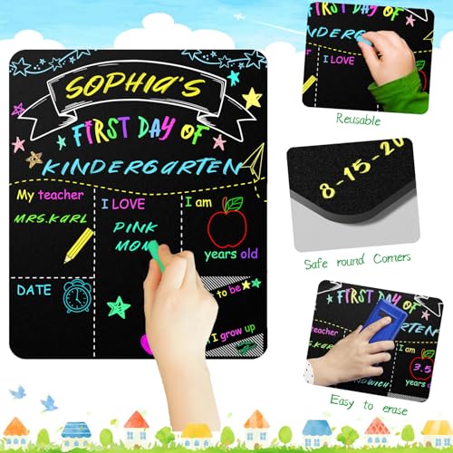 First-Last-Day-of-School-Sign-Board-Double-Sided-First-Last-Day-of-School-Board-Sign-Back-to-School-Chalkboard-Sign-Double-Sided-Photo-Prop-for-KidsMy-1st-Day-of-Kindergarten-Preschool First Last Day of School Sign Board Double Sided First Last Day of School Board Sign Back to School Chalkboard Sign Double Sided Photo Prop for KidsMy 1st Day of Kindergarten Preschool