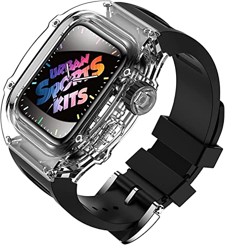 Bracelet de montre transparent en caoutchouc pour Apple Watch SE et séries 8/7/6/5/4