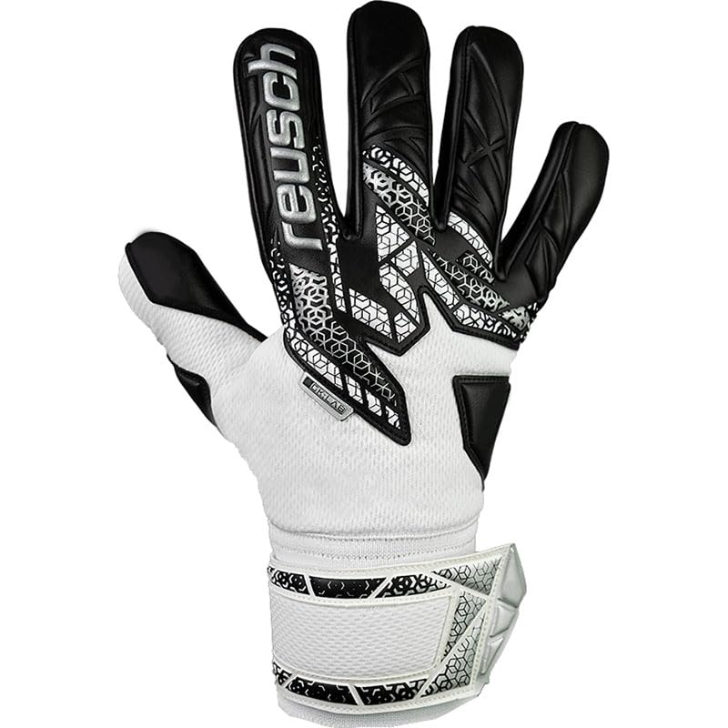 Reuch Attract Gold NC Soccer Keeper Gloves Keite 25SS [5560155-1125] [1125] White/Silver 8 5560155