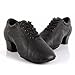 Mens Fashionable Modern Classic Rumba Closed Toe Ballroom Standard Dance Shoes, Black, 6.5