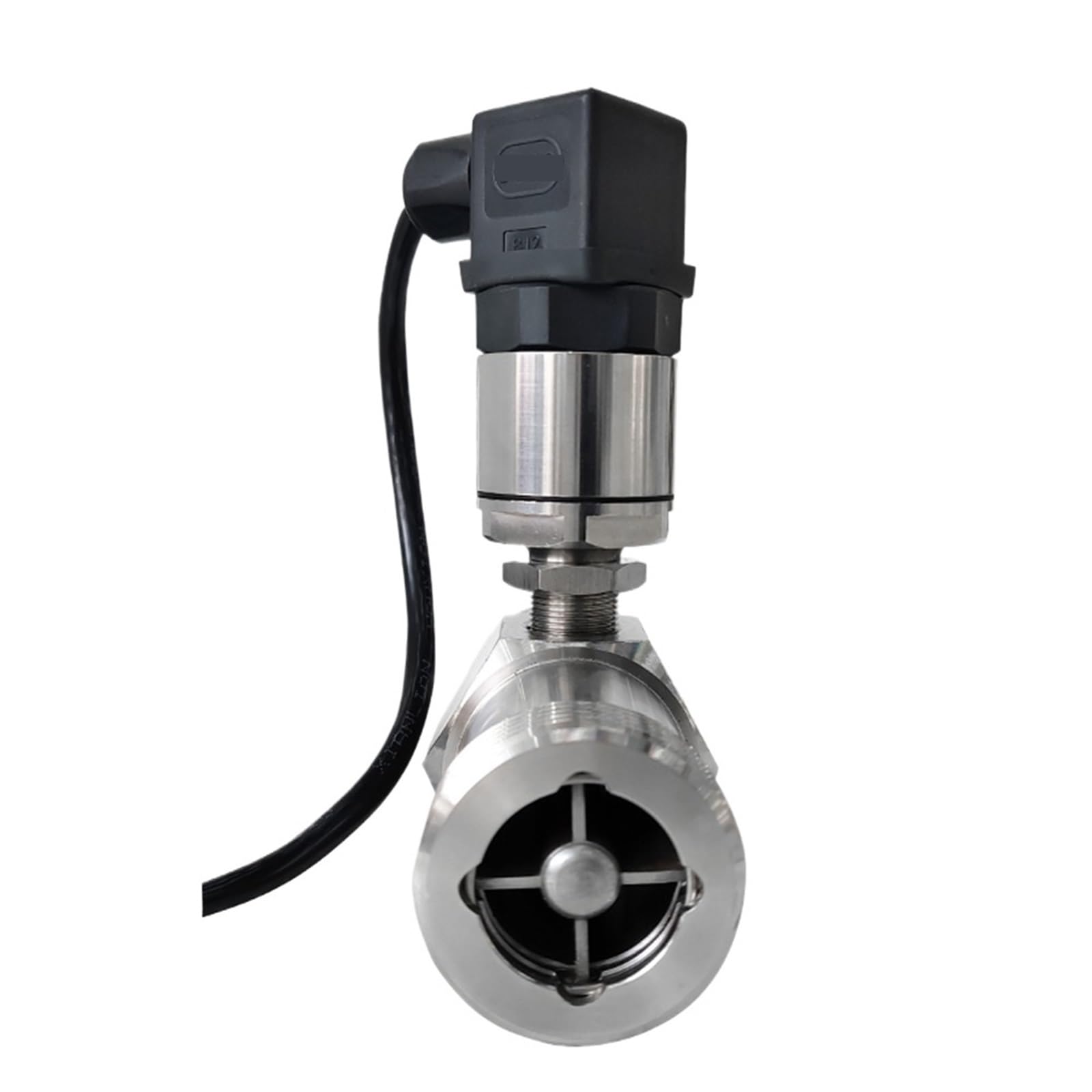 VKvmNYlxx SS304 Flanged Turbine Flow Meter, RS485 Pulse Signal Output 4-20mA for Milk and Pure Water.(DN40 4-20mA)