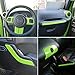 26 PCS Interior Decoration Trim Kit-Steering Wheel&Center Console Cover, Air Outlet Trim, Door Handle Cover Inner, Gear Frame, Copilot Handle Trim For Jeep Wrangler JK JKU 2011-2018 2&4-Door (Green)