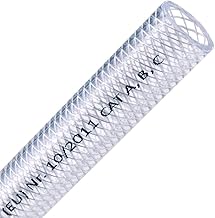 FLEXTUBE TX Ø 38mm x 5mm (1 1/2 Zoll), Meterware PVC Schlauch mit Gewebe, Lebensmittelecht durchsichtig flexibel Druckschlauch Druckluftschlauch Lebensmittelschlauch Wasserschlauch Luftschlauch