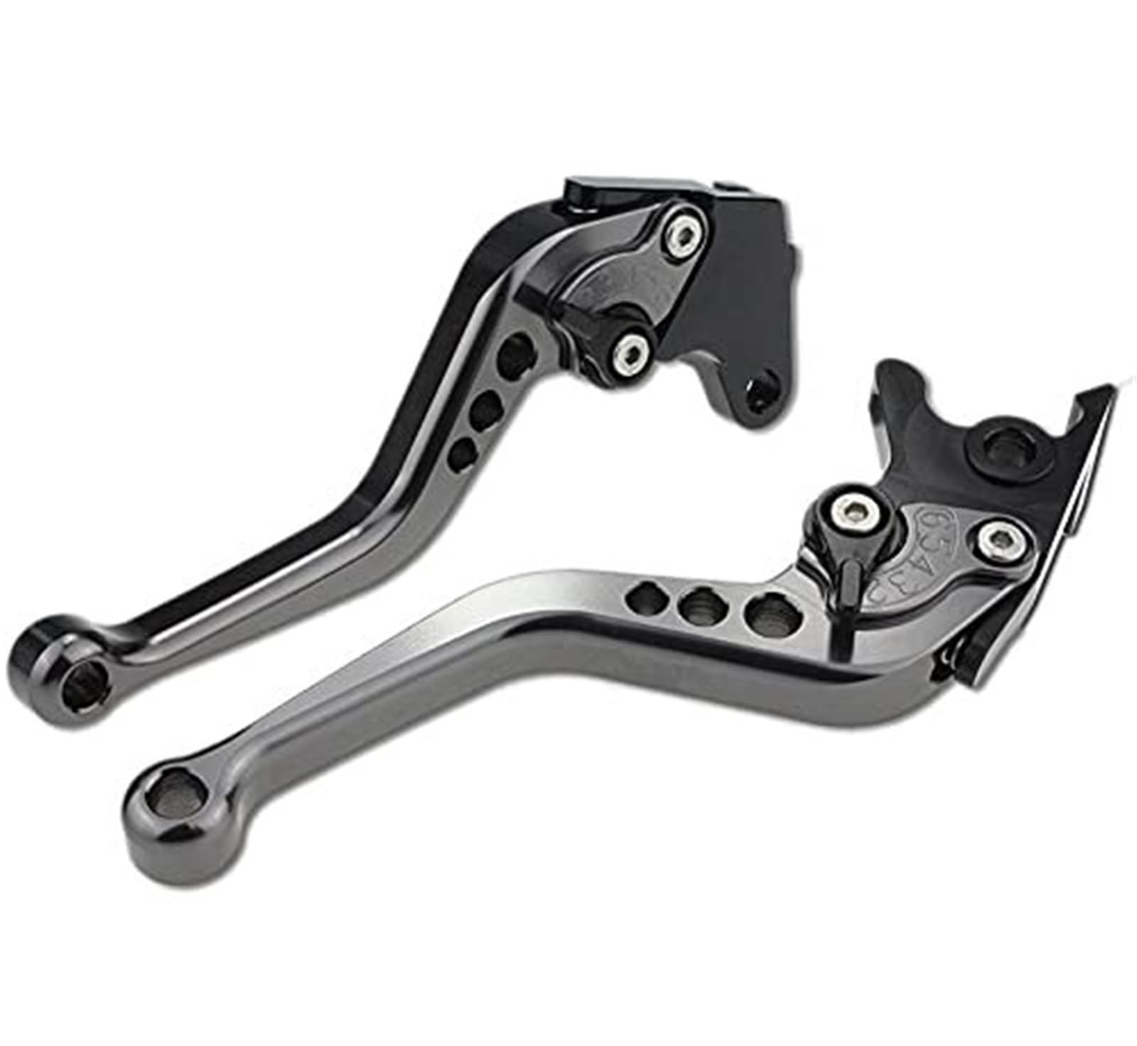 FLBZBLKASL Motorcycle Short Brake Clutch Levers CNC Pivot Brake Clutch Levers for Enfield 650 for Interceptor Aluminum Adjustable Motorcycle Lever Motorbike