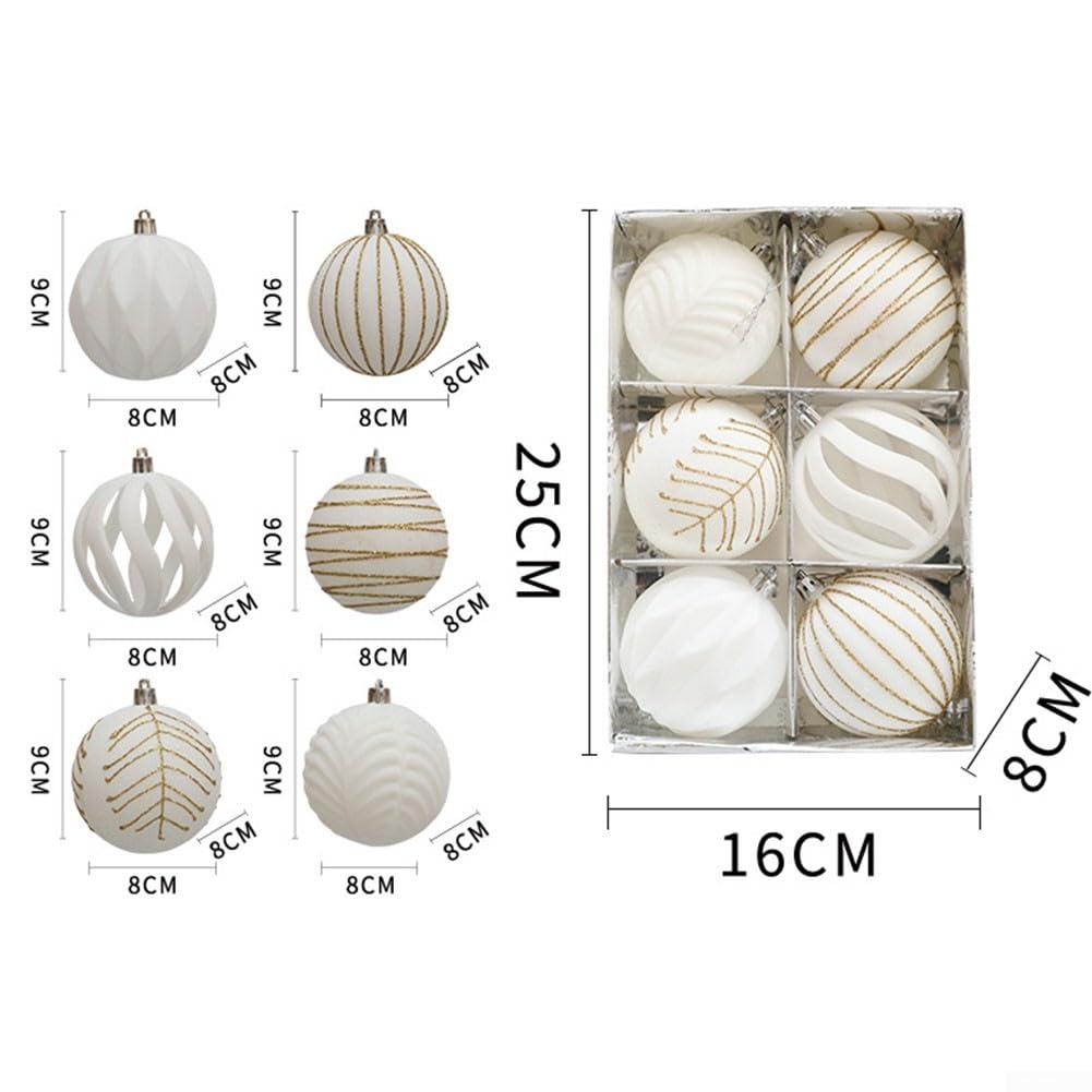 6-teiliges befüllbares Weihnachtskugel-Set für festliche Dekoration, Hochzeiten, Gartenpartys und mehr (Blau1)
