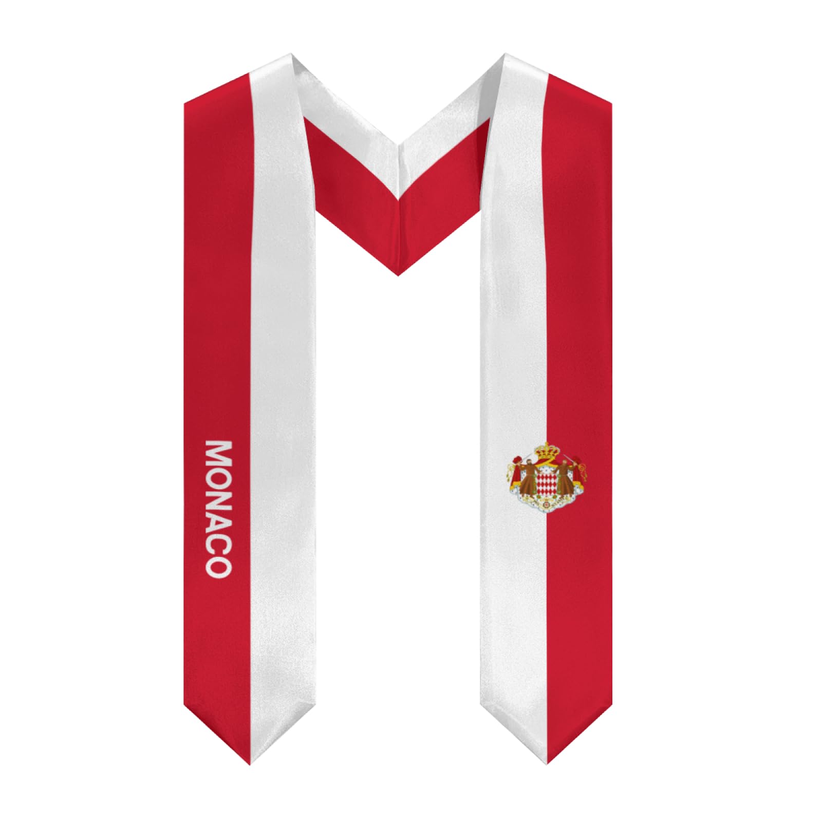 Htrjyh Unisex As Pic Monaco Cool Graduation Stole Shawl Sash Honor For Study Aboard International Students