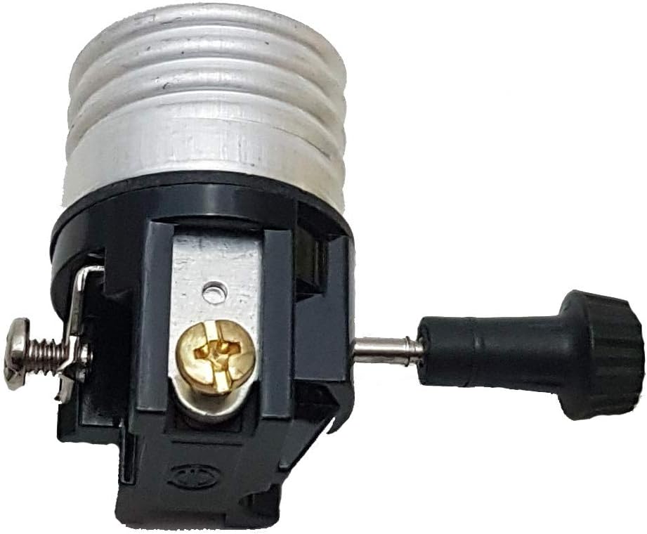 B&P Lamp® Nickel Plated Finish Table Lamp Wiring Kit with a 9 Inch Harp and 3-Way Socket