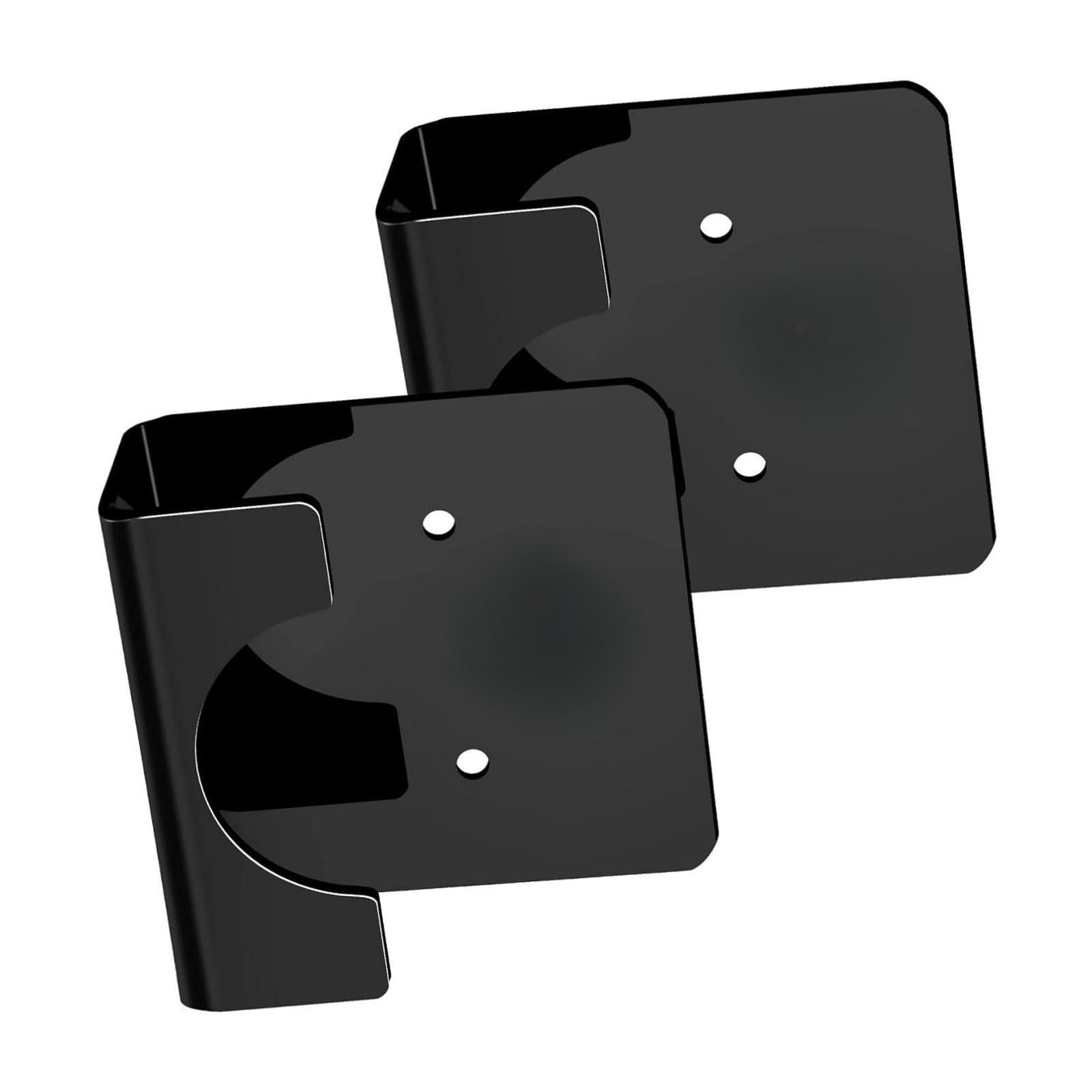 Minglea Black Of 2 Multipurpose Tension Rod Holders With Adhesive Designs Portable Accessory For Enhances Space Efficiency Home Improvement Hardware