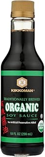 Kikkoman Organic Naturally Brewed Soy Sauce, 10 Ounce (Pack of 3)