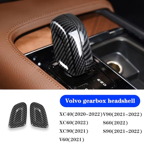 Image of for Volvo XC90 560 XC60 XC40 590 V60 V90 Interior Accessories car Gear Shift Knob Panel Cover ABS Carbon Fiber Pattern Sticker (Classic)
