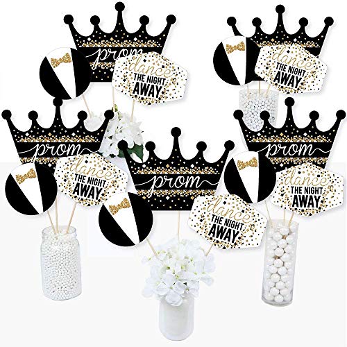 Big Dot of Happiness Prom - Night Party Centerpiece Sticks - Table Toppers - Set of 15