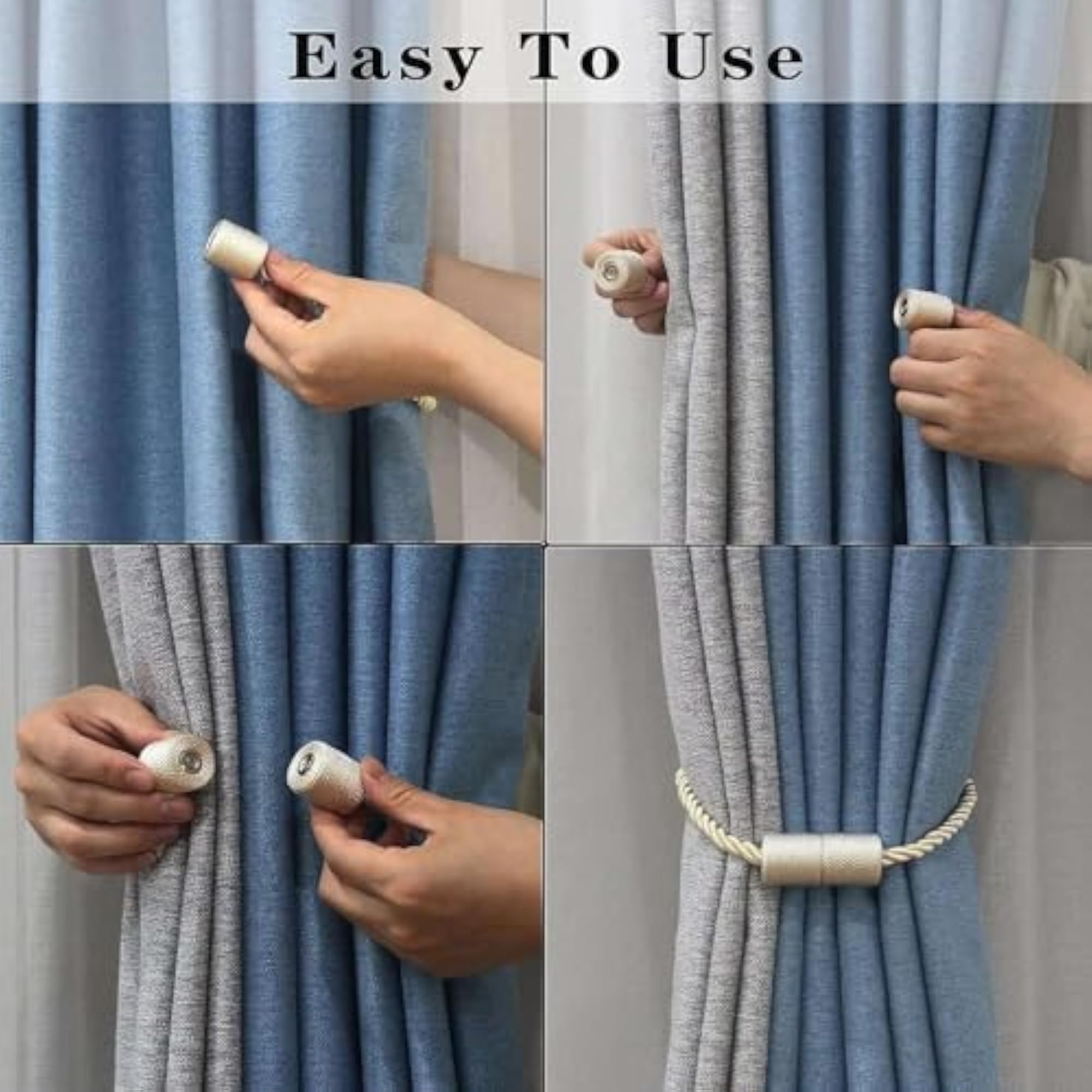 Magnetic Curtain Tiebacks - Elegant Ball Holdbacks