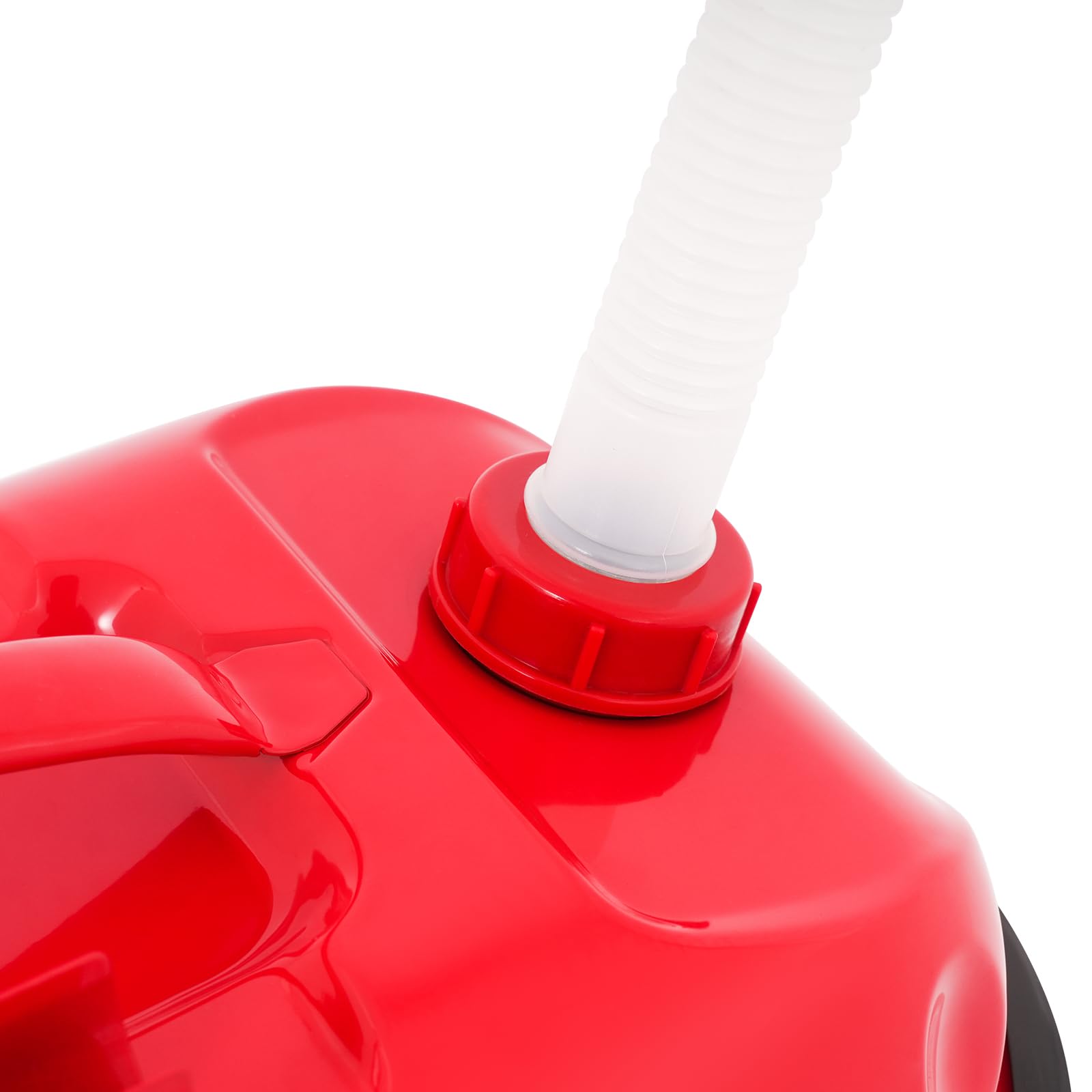Bidón de gasolina rojo – Depósito de gasolina, robusto y denso bidón de combustible con asa de transporte y accesorio de depósito – Bidón universal para coche, moto, barco (20L/10L, 4.4/2.2 galones