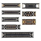 Risidamoy 8 Pcs for iPhone 12 Motherboard Socket Connection B Kit Includes Battery SIM Charging Port Replacement Wide Angle Telephoto Camera Connector LCD and Touch Ultra for iPhone12