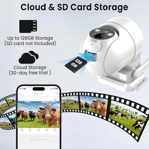 2026 Upgraded 2K Security Cameras Wireless Outdoor, 4G LTE Solar Cellular Security Camera, No WiFi Security Camera, Off Grid with 360° Live View, Color Night Vision, PIR Motion Alerts - 1