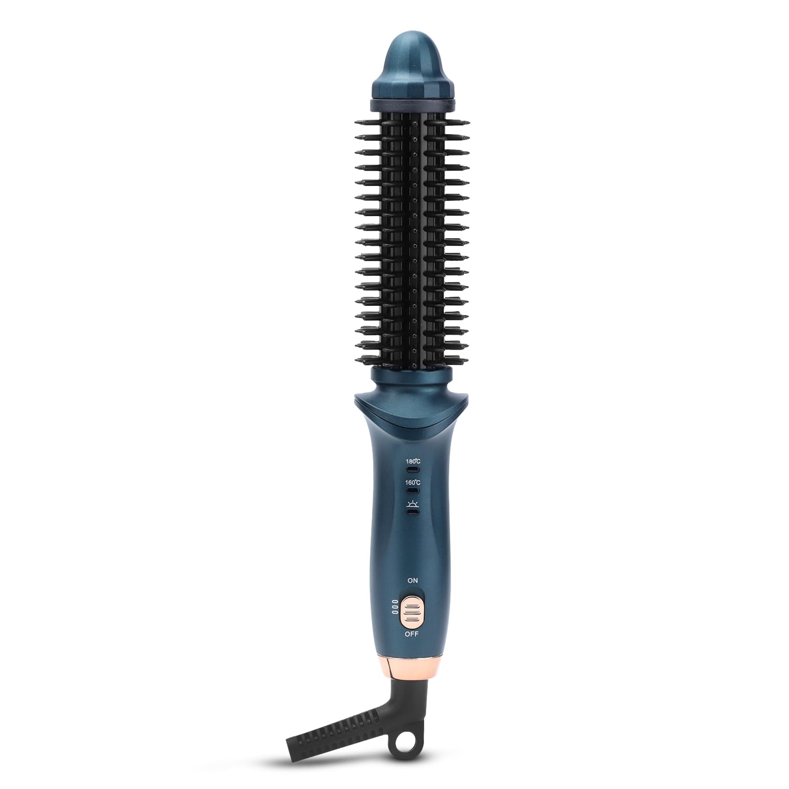 Curling Iron,2 in 1 Heated Brush for Curler/Straightener/Short Hair