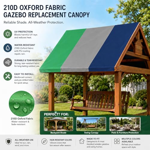 Bâche de rechange pour balançoire multicolore 132x226 cm