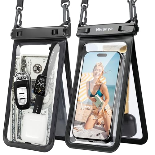 Niveaya �_�u���X�y�[�X�h���g�ѓd�b�|�[�`�AIPX8 iPhone 17 16 15 Pro Max�AGalaxy S25 Ultra�p�X�g���b�v�t���g�ѓd�b�h���C�o�b�O�A�r�[�`�A�N���[�Y���s�D�̕K���i2�p�b�N(�ő�8.3�C���`)