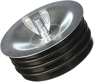 Sewer Pipe Plug, Sewer Cleanout Cap, Metal, Rubber Stainless Steel Wing Nuts, No Wrench Required(4in)