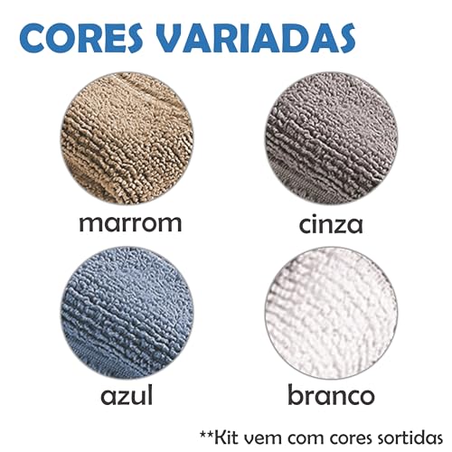 Kit Com 5 Panos De Chão Multiuso Premium De Microfibra, Alta Absorção, Secagem Rápida, Não Risca, Nã