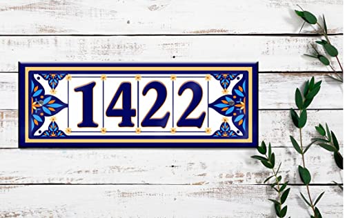 Decorative Concepts Elegant Mosaic Decorative Themed Ceramic Tile House Number Small Address Plaque #TOP2
