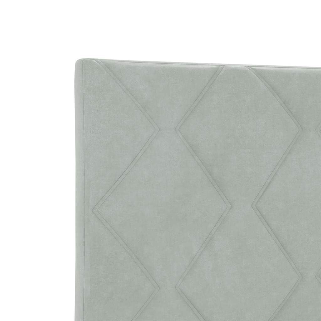 Cabecero LED gris claro 100 cm piel sintética marco de madera maciza altura ajustable diseño moderno para cama dormitorio salón