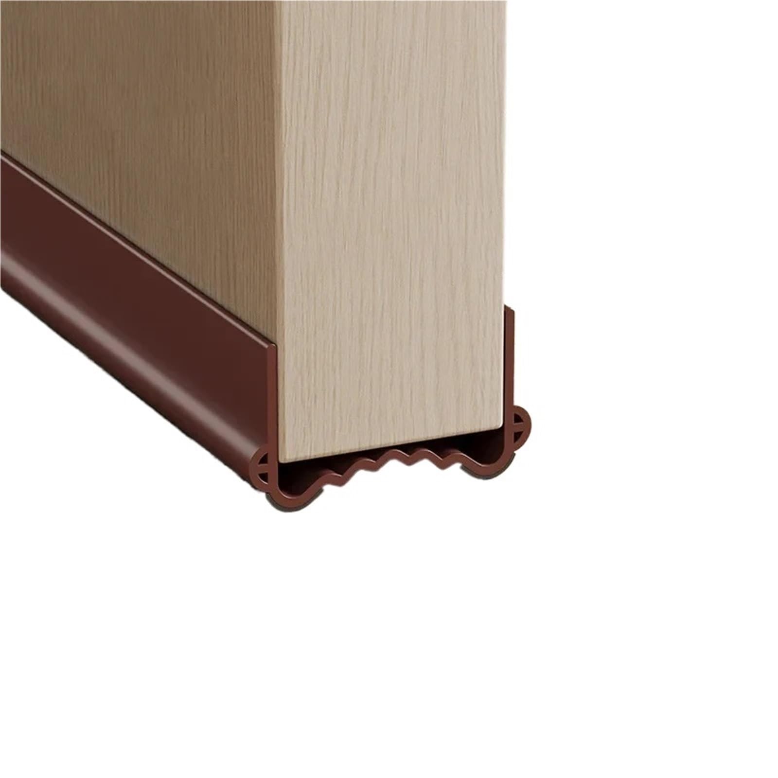 Draft Excluder For Doors Flexible Silent Door Sealing Strip PVC Under Door Gap Draft Stopper Sealing Strip OundProof Gasket Weatherstrip Draft Guard(Brown)