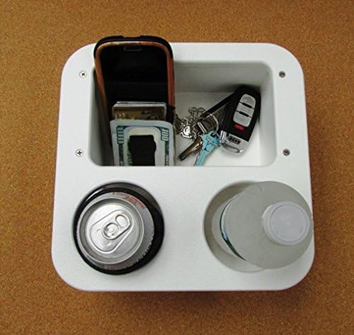 Double Beverage Holder with Large Catchall Storage