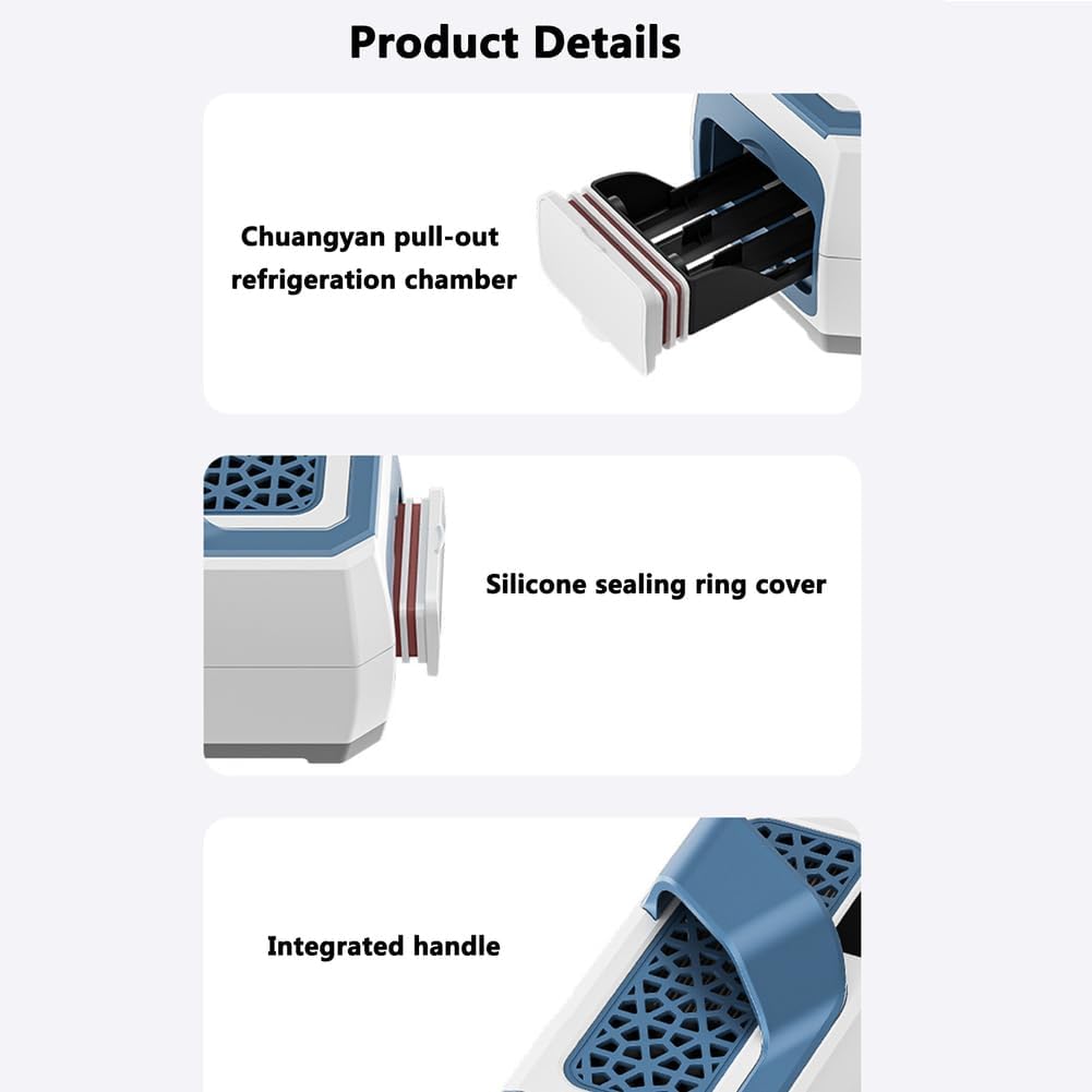 インスリンクーラーボックスミニUSBカー医薬品冷蔵庫、LEDディスプレイ付き、0-18℃を保冷、充電式医薬品クーラーボックス