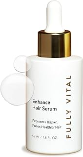 FullyVital Enhance Hair Growth Serum - Science Backed Hair Serum For Thicker, Fuller Looking Hair - Vegan and Lightweight - 1.7 FL OZ 1 Bottle