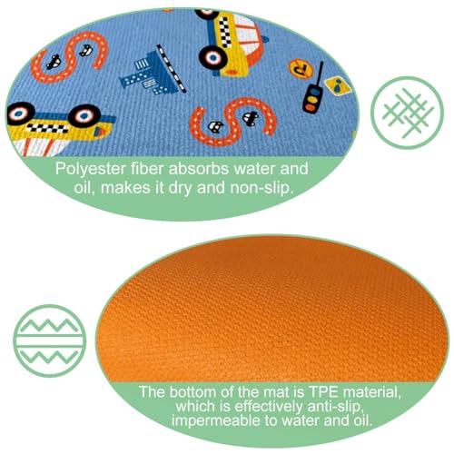Tapete de cocina antideslizante de 2 piezas lavable contra salpicaduras 6
