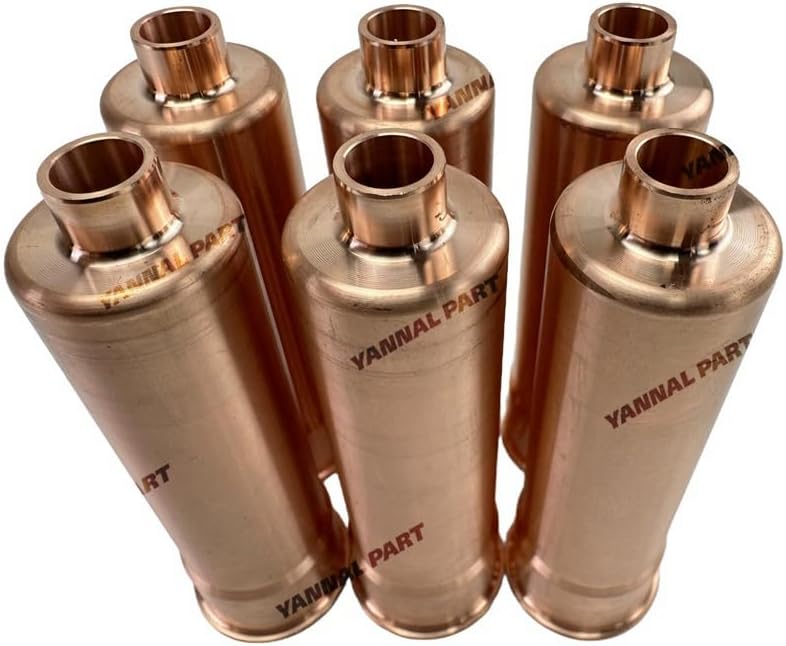 6 PC Injector Sleeve/Nozzle Holder Sleeve Suitable for Doosan DE12 Engine Part