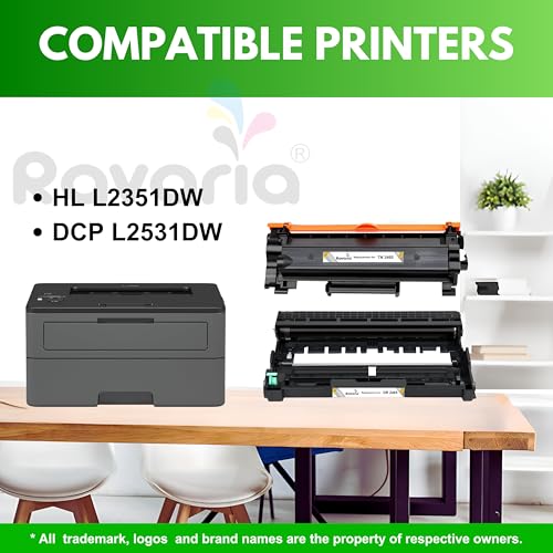 Image of TN 2465+DR 2465 Compatible Toner Cartridge for Brother Printer HL L2351DW, DCP L2531DW (TN+DR-2465 - Toner + Drum (Combo))