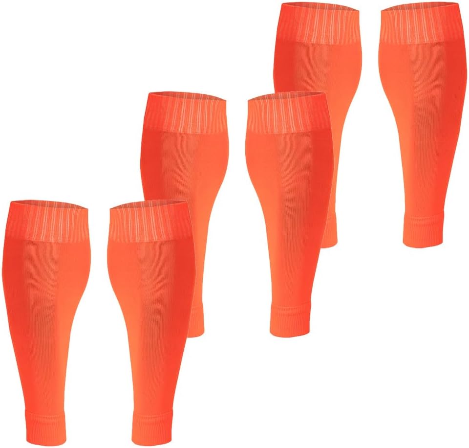 Fitliva Leg Sleeve Socks for Grip Socks Alternative to Long Sports Socks Multicolor (3/12 Pairs)