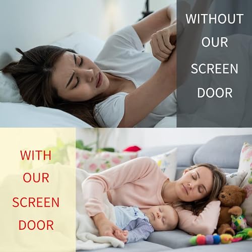 Magnetic Screen Door Fit Door Size 34 X 82 Inch,Heavy Duty Reinforced Fiberglass Mesh Hands Free Magnetic Closure Curtain - Black By Homelvrs #TOP1