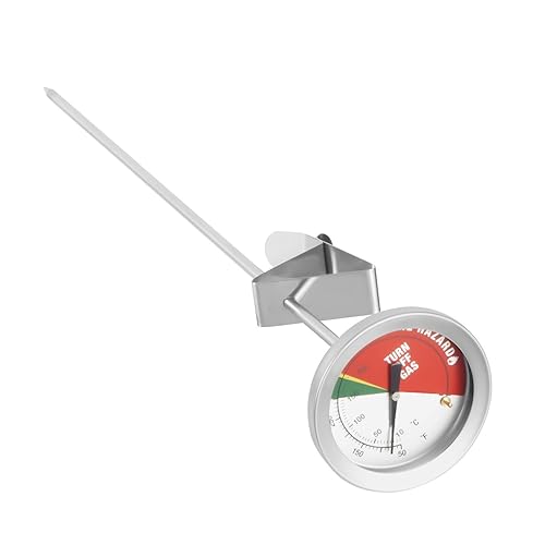 Miniatura 4 de Termómetro para freidora profunda con clip para olla, termómetro de cocción de carne de lectura instantánea con sonda de 12 pulgadas, termómetro de