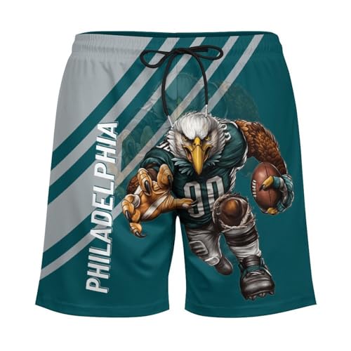 Men's Football Shorts City Mascots Beach Trunks Casual Pants Game Day Gifts for Football Fans Men S-3XL2