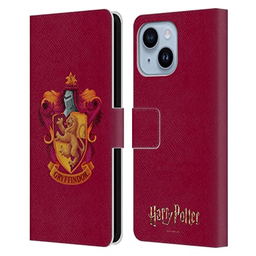 Étui Portefeuille iPhone 14 Plus Harry Potter Gryffindor en Cuir Housse de Protection
