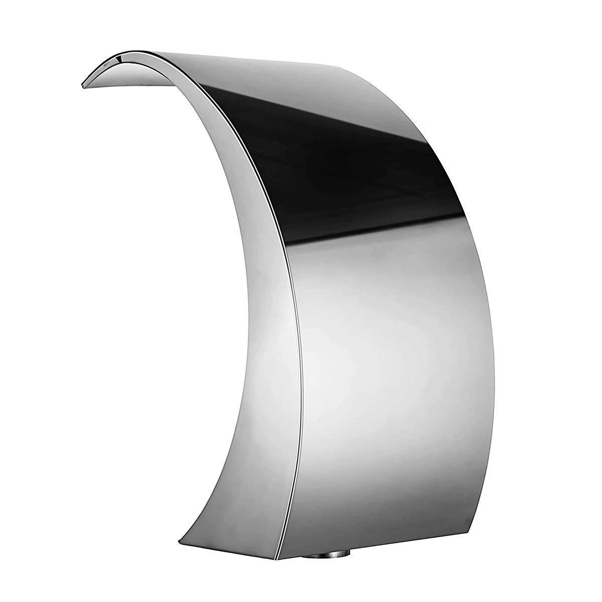 Fontaine Cascade pour piscines, élément décoratif extérieur en Acier Inoxydable, 40 x 20 cm, Effet Cascade pour piscines enterrées et bassins.