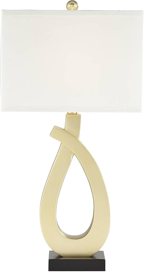 Set de 2 Lámparas de Mesa Simone 28" con Puertos USB, Dorado y Blanco miniatura 9