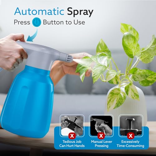 Image of AGARO Elite 2L Electric Sprayer Bottle, Automatic Watering of Indoor /Outdoor Plants, Rechargeable, Power Sprayer with Adjustable Spout for Garden, Fertilizing, Cleaning